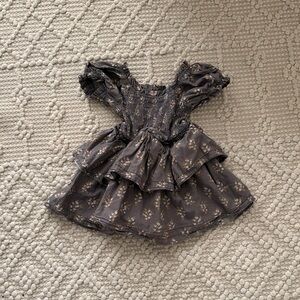 Noralee Puff Sleeve Kids Dress in Floral size 2